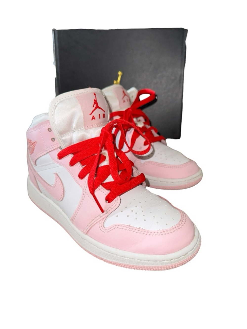 Nike Air Jordan 1 Mid Pink Foam Girls Size 4Y Basketball